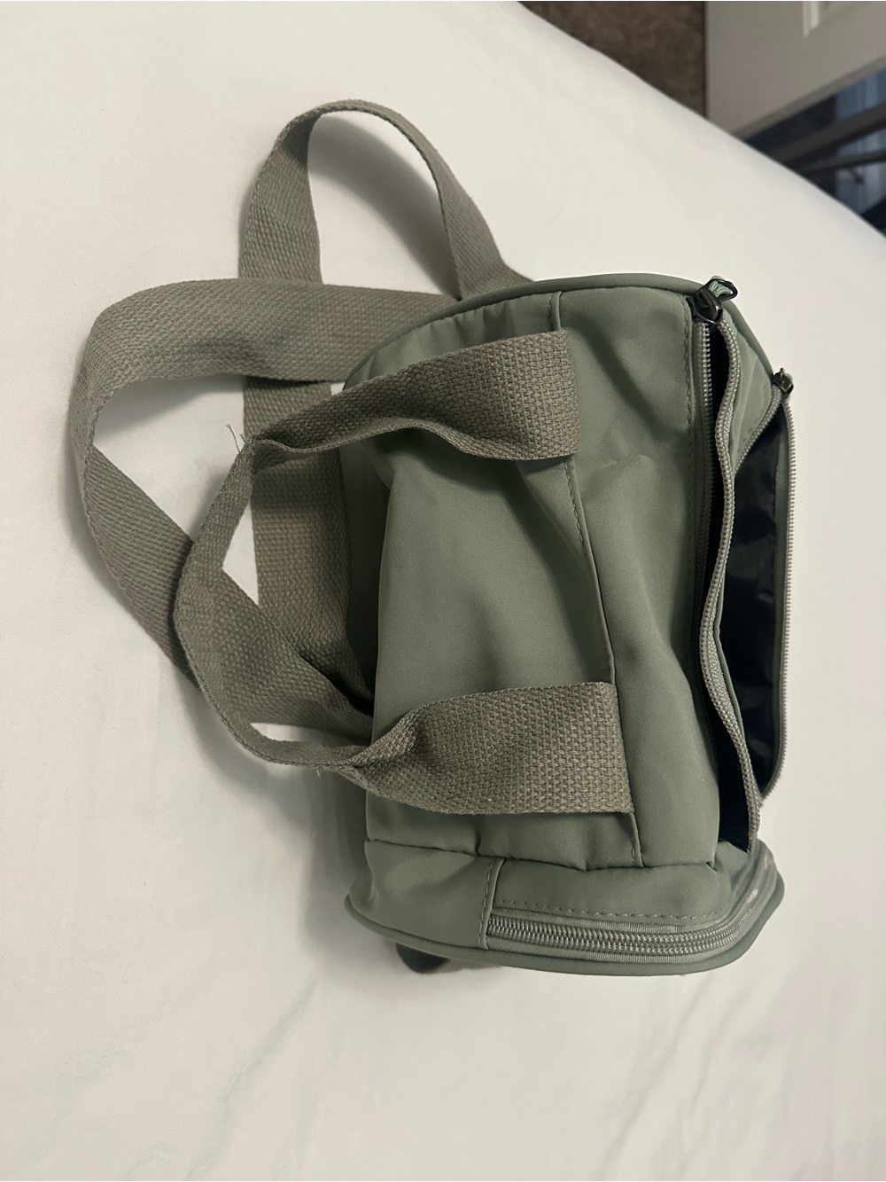 PINK Olive Green Logo Crossbody Duffel Bag - Picture 3 of 6
